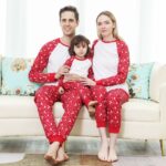 Pyjama de noël imprimé pour famille, vêtements assortis, ensemble pour mère et fille, vêtements de nuit pour enfants, pour femmes, 2021